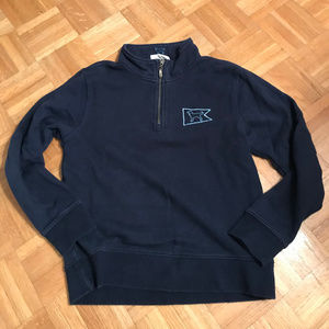 Youth Black Dog Half-zip sweatshirt